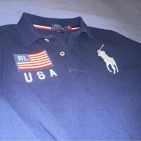 Navy Blue Polo Ralph Lauren Shirt Dress SP - Picture 2 of 4